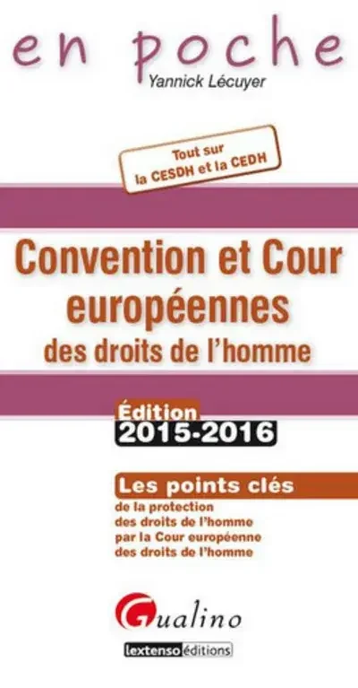 convention et cour européennes des droits de l‘homme 2015-2016